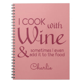 Caderno Espiral Nome personalizado da Cotação de Vinho