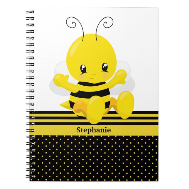 Caderno Espiral Nome Personalizado De Bebê Doce (Frente)
