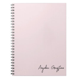 Caderno Espiral Nome Personalizado do Cor-de-Rosa Esmagado da Tend