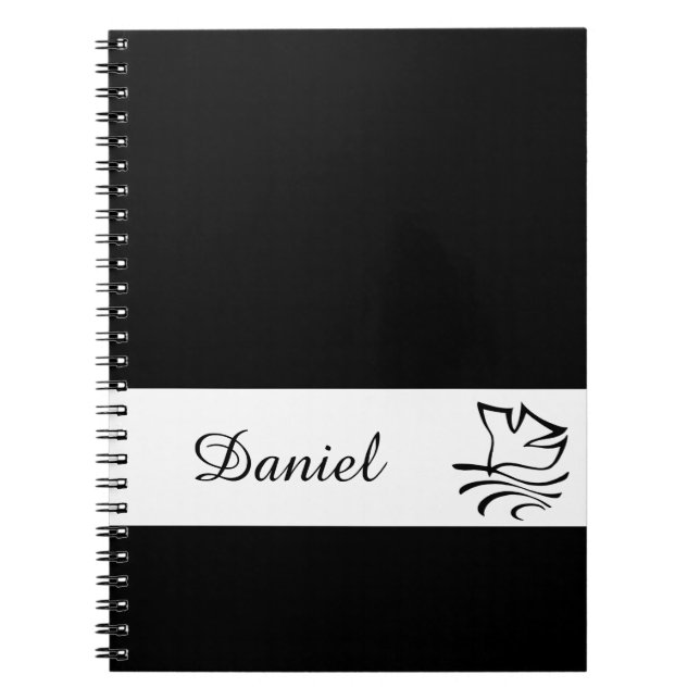 Caderno Espiral Nome Personalizado do Notebook Baptism Dove (Frente)