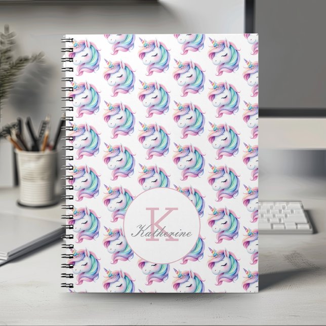 Caderno Espiral Nome Personalizado do Padrão de Cores Aquáticas do (Criador carregado)