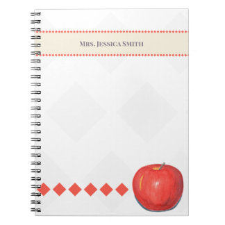 Caderno Espiral Nome personalizado do professor Apple Notes