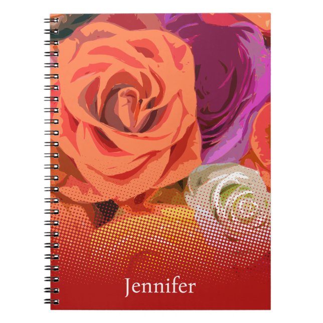 Caderno Espiral Nome Personalizado do Rosa (Frente)