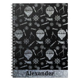 Caderno Espiral Nome Personalizado do Tema de Balonagem de Zinco d