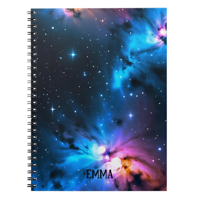 Caderno Espiral Nome Personalizado dos Incêndios Celestiais das Es (Frente)