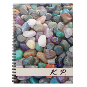 Caderno Espiral Nome Personalizado e Iniciais Rochas Geológicas! 