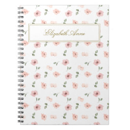 Caderno Espiral Nome Personalizado Floral