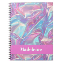 Nome Personalizado Holográfico Iridescente Rosa