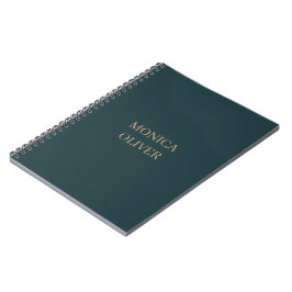 Caderno Espiral Nome personalizado minimalista moderno profissiona