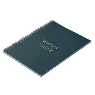 Caderno Espiral Nome personalizado minimalista moderno profissiona