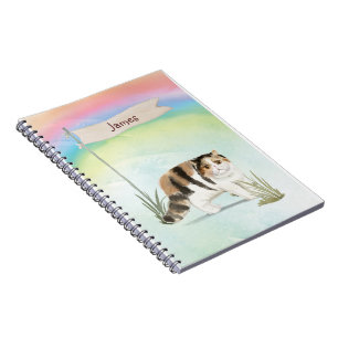 Caderno Espiral Nome personalizado Pet de Cat. de Cabelo Curto Exó