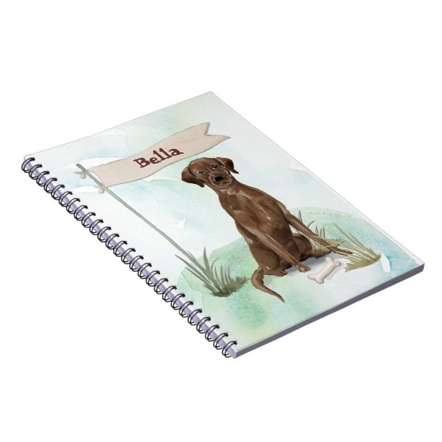 Caderno Espiral Nome Personalizado Pet Pet de Chocolate (Lado Direito)