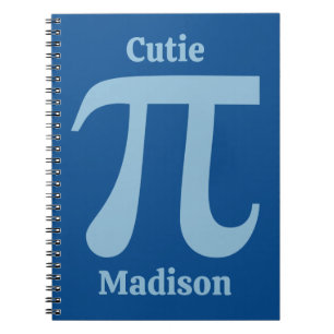 Caderno Espiral Nome personalizado Pi / Pi Cutie