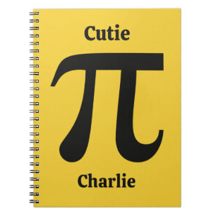 Caderno Espiral Nome personalizado Pi / Pie Cutie