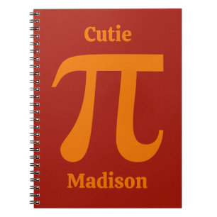 Caderno Espiral Nome personalizado Pi / Pie Cutie