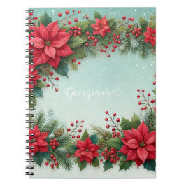 Caderno Espiral Nome Personalizado Prefácio de Molas Florais de Ág