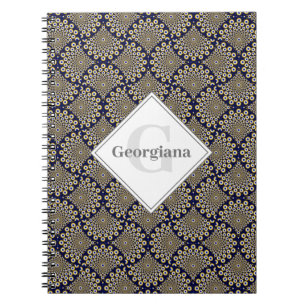 Caderno Espiral Nome Personalizado Que Estamos A Ver Marinho E Ret