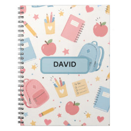 Caderno Espiral Nome Personalizado Volta às Aulas 2027 Crianças