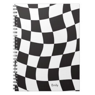 Caderno Espiral Nome Personalizado Xadrez