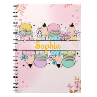 CADERNO ESPIRAL NOME PERSONALIZÁVEL
