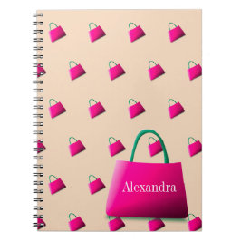 Caderno Espiral Nome pessoal moderno Pastel Orange