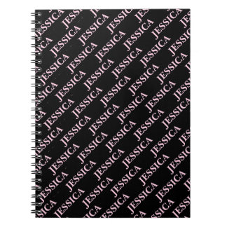 Caderno Espiral Nome Preto e Rosa de Garota Gótica Feminina para E