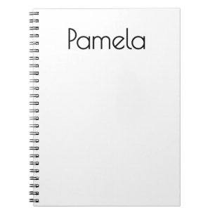 Caderno Espiral Nome Profissional Moderno Minimalista Preto e Bran