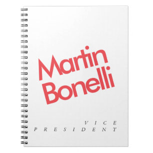 Caderno Espiral Nome Próprio Profissional Minimalista Vermelho Bra