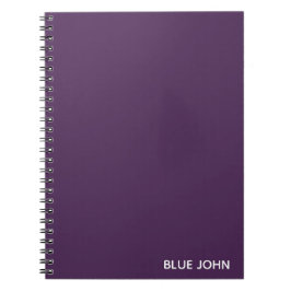 Caderno Espiral Nome roxo azul da cor de John
