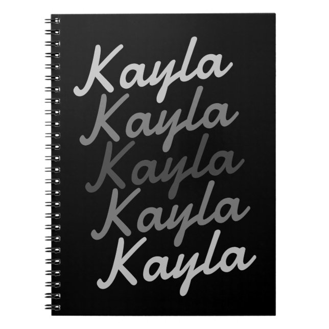Caderno Espiral Nome Simples da Tipografia Legal Moderna (Frente)