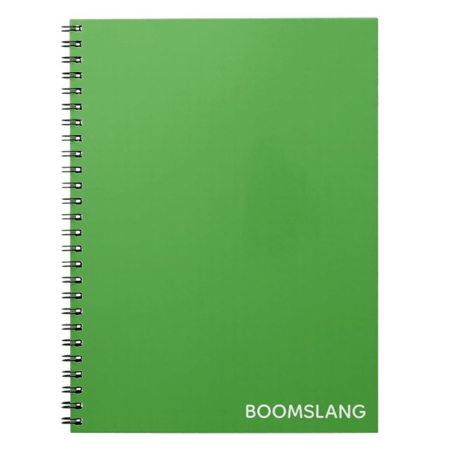 Caderno Espiral Nome verde do Boomslang (Frente)