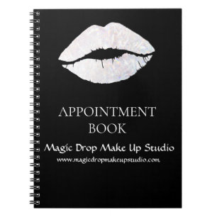 Caderno Espiral Nomeação de Artista do Lip Sparkle na moda 