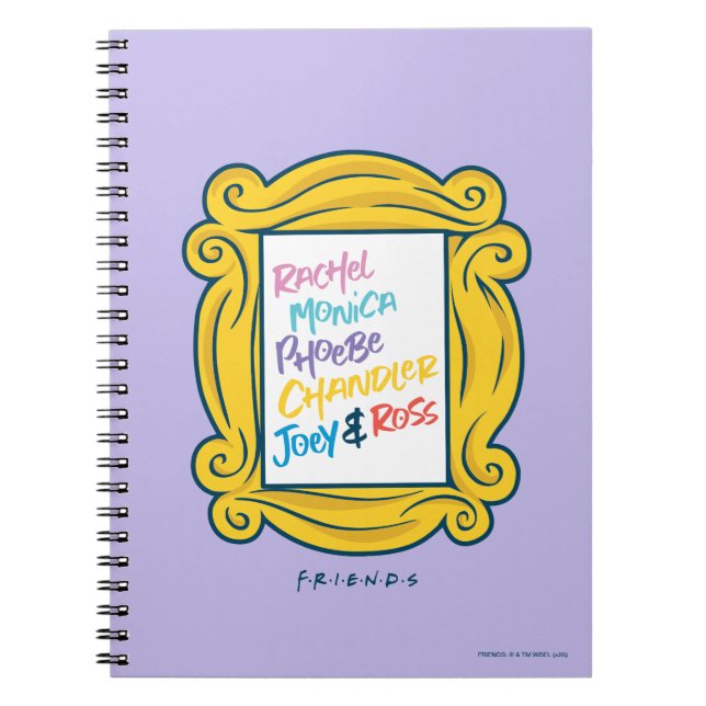 Caderno Espiral Nomes de FRIENDS™ no Olho Mágico (Frente)