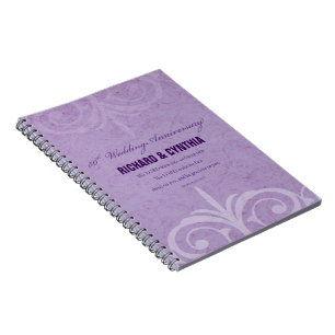 Caderno Espiral Nomes personalizados, 50º aniversário de casamen