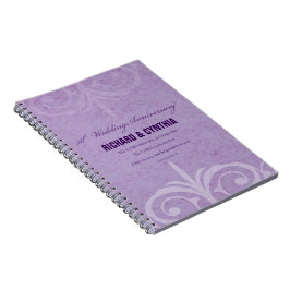 Caderno Espiral Nomes personalizados, 50º aniversário de casamento