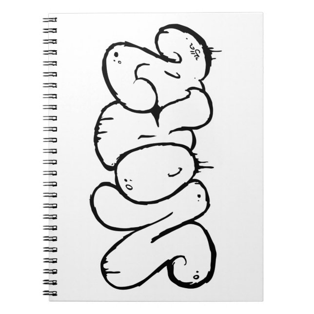 Caderno Espiral Nora grafitti espécie nome - (Frente)