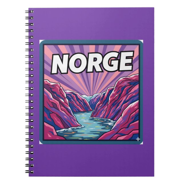 Caderno Espiral Norge Norway Geirangerfjords Fjords Notebook (Frente)