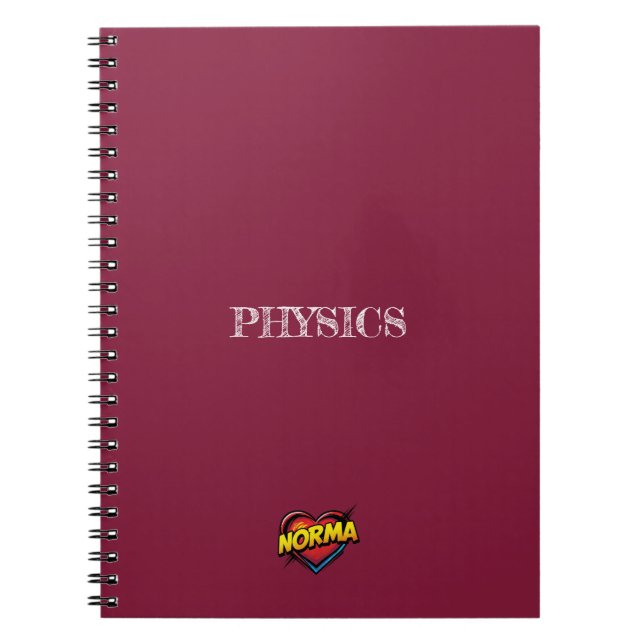 Caderno Espiral Norma Heart Maroon (Frente)