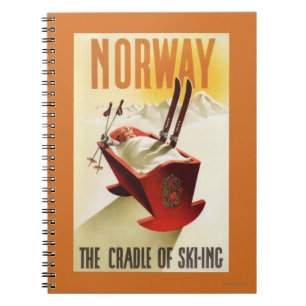 Caderno Espiral Noruega - o berço do esqui