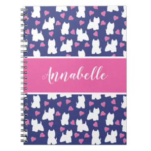 Caderno Espiral Nós amamos corações em espiral notebook