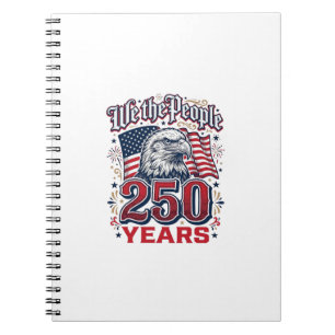 Caderno Espiral Nós O Povo 250 Anos Águia Patriótica Vintage De