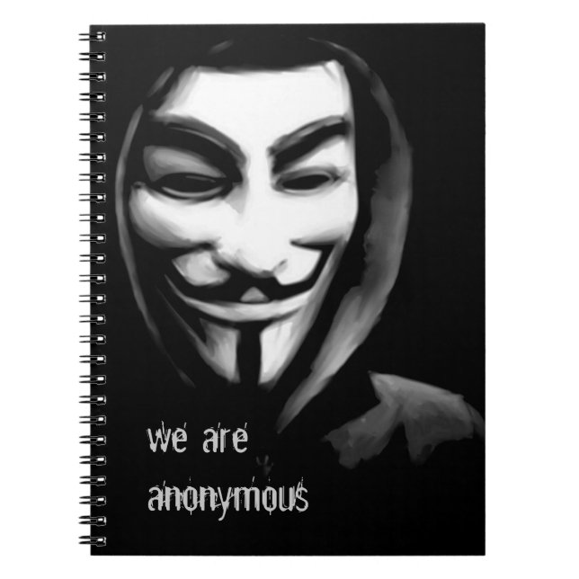 Caderno Espiral nós somos anónimos (Frente)