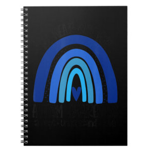 Caderno Espiral Nós Vestimos Azul Para A Consciência Do Autismo,