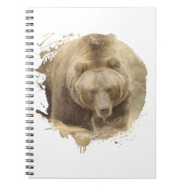 Caderno Espiral Nossa Grizzly Animal Vie Sauvage Forêt Nature