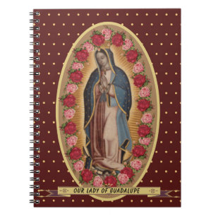 Caderno Espiral Nossa Senhora de Guadalupe Papais noeis Maria Virg