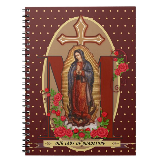 Caderno Espiral Nossa Senhora de Guadalupe Papais noeis Maria Virg (Frente)