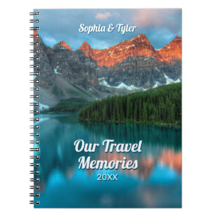 Caderno Espiral Nossas memórias de Viagem, nomes e ano