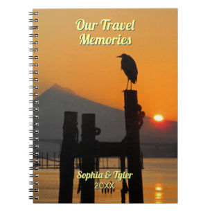 Caderno Espiral Nossas Memórias de Viagem, Nomes e Ano Personaliza