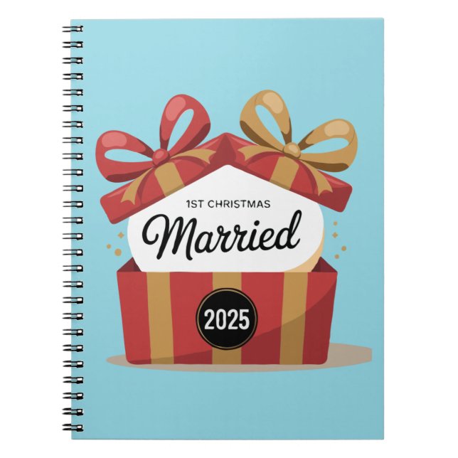 Caderno Espiral Nosso Primeiro Natal Casou 2025 | Nova Keepsa (Frente)