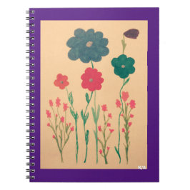 Caderno Espiral Nostalgia floral de estilo antigo